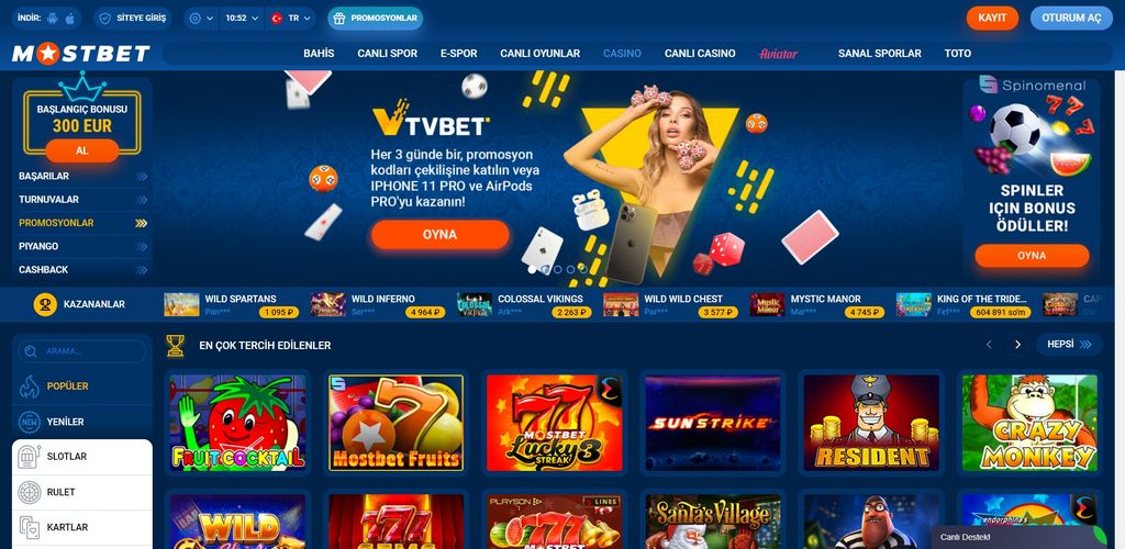 Oferta de Bônus de Boas-Vindas do Cassino Mostbet: Máximo de 125% até € 3.000 + 470 Rodadas Grátis
